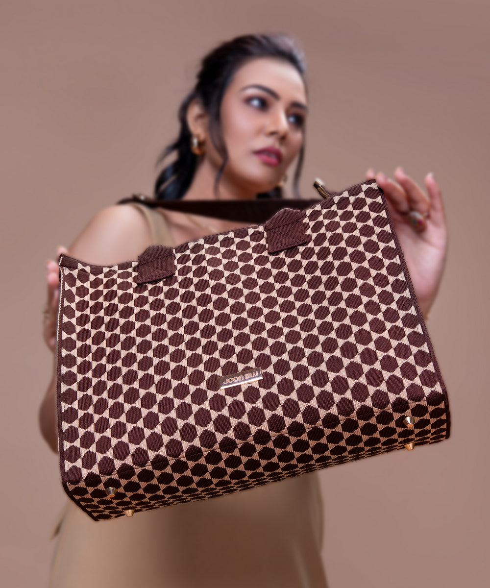 brown and beige laptop bag for women fits13 inch laptop